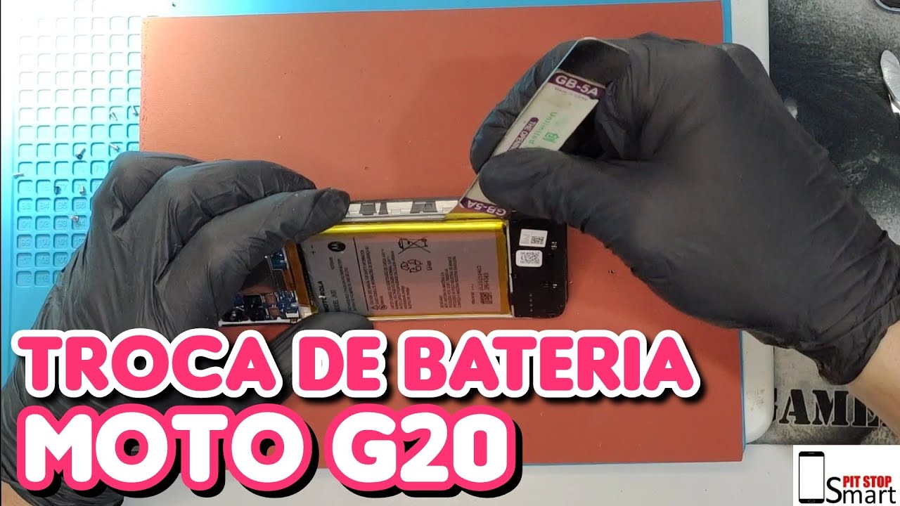 Troca de Bateria Moto G20 | Motorola XT2128 | Descarrega rápido | Desliga