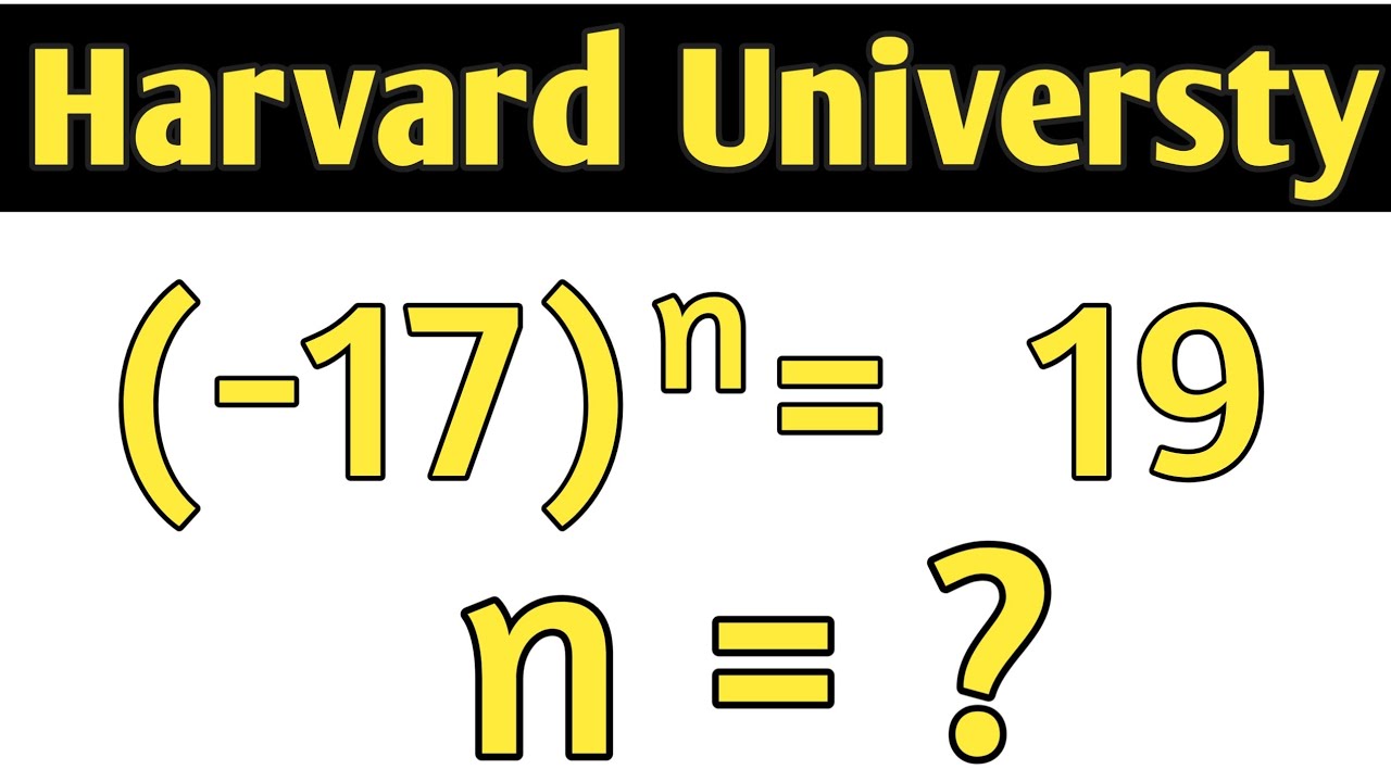 Harvard university Entrance Exam question || How to solve? ||