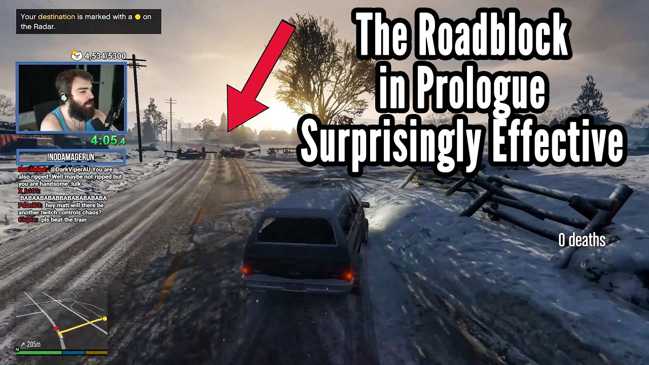 Learning That The Prologue Roadblock Is Effective (GTA 5 No Damage Run) - DarkViperAU