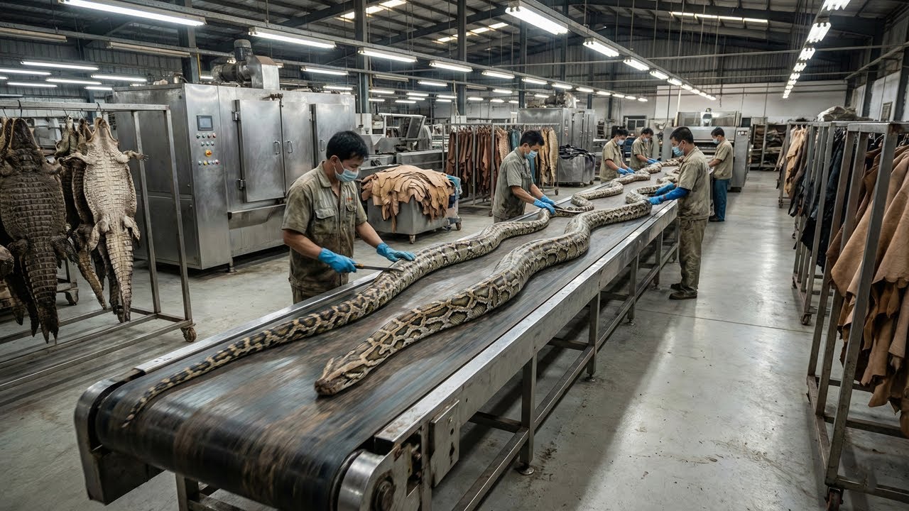 Inside the Snake-Skin Leather Factory | Snake To Jackets (Full Process)