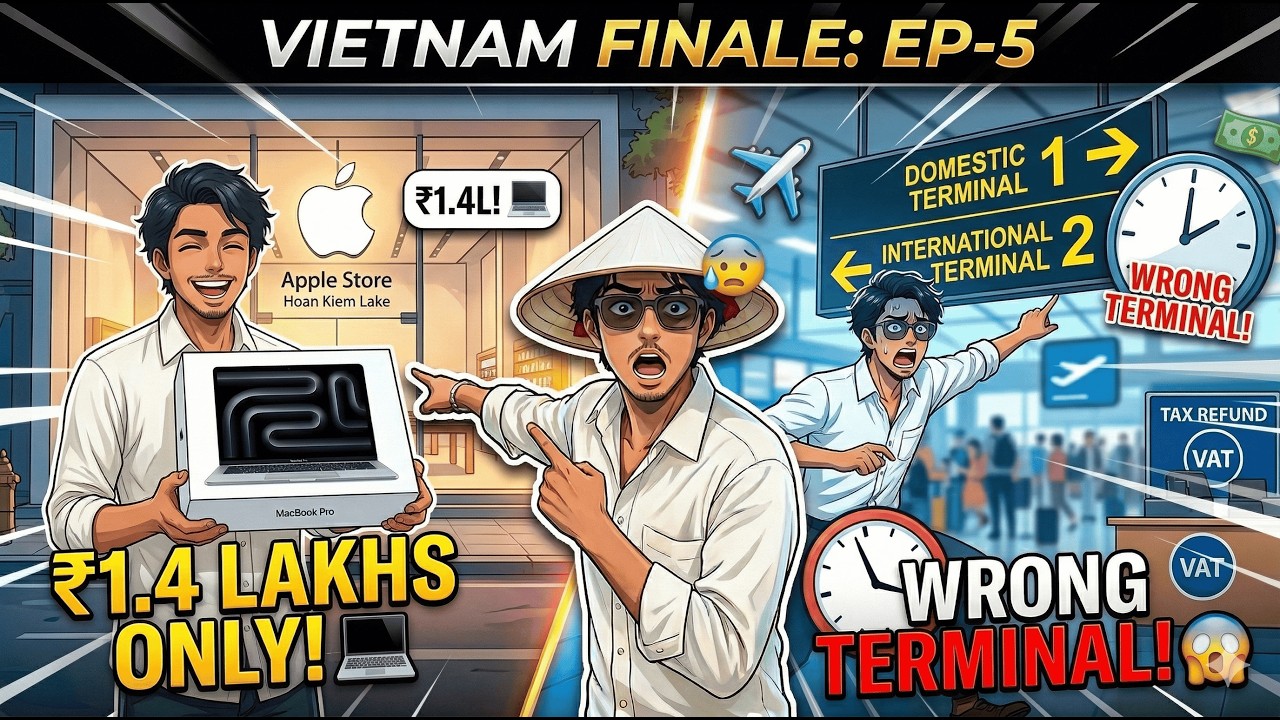 I Bought a MACBOOK PRO in Vietnam for ₹1.4L! 💻🤯 Tax Refund Guide & Airport Drama | Ep-5 Finale