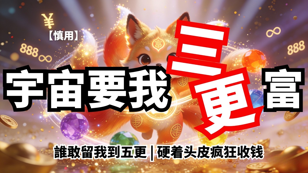 【宇宙強制我暴富】不得不遵從，只好聽命收下｜聽過的人瘋狂收錢｜數錢數到手抽筋｜宇宙要我三更富，誰敢留我到五更！收錢記得來還願