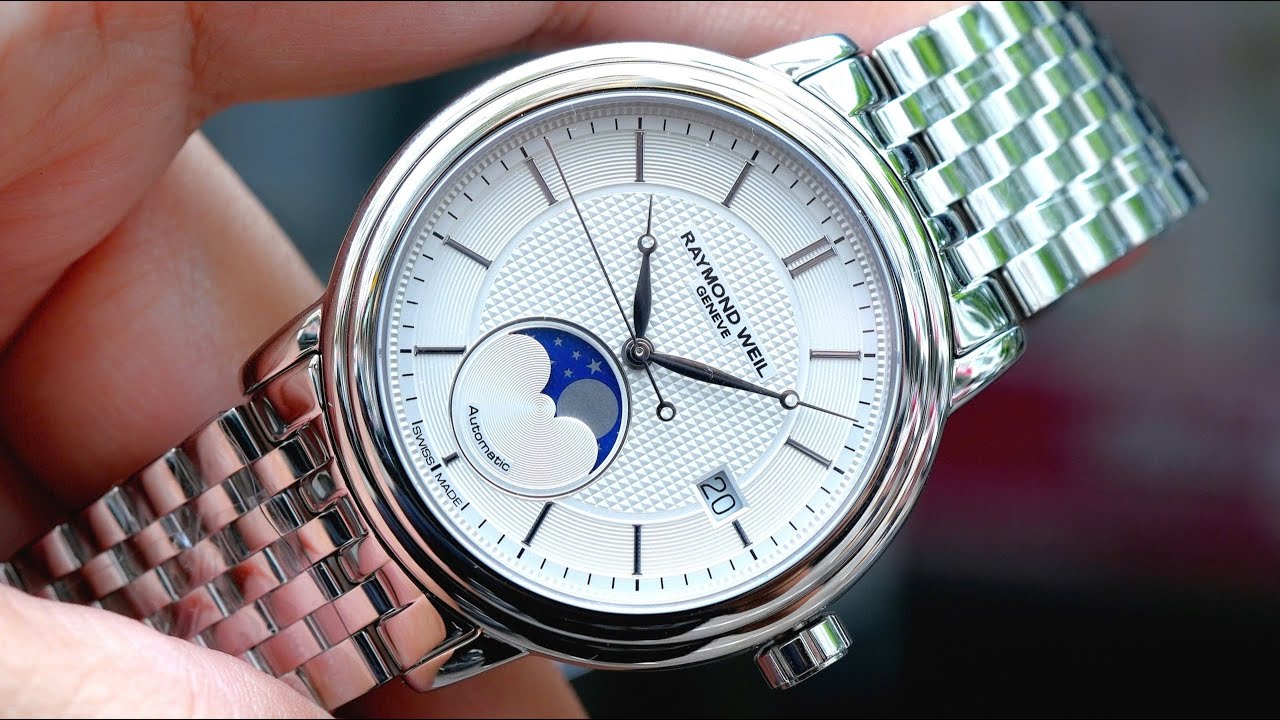 [Đẹp] Raymond Weil Maestro Moonphase 39mm 2879-ST-65001 | Hotline 0982298881
