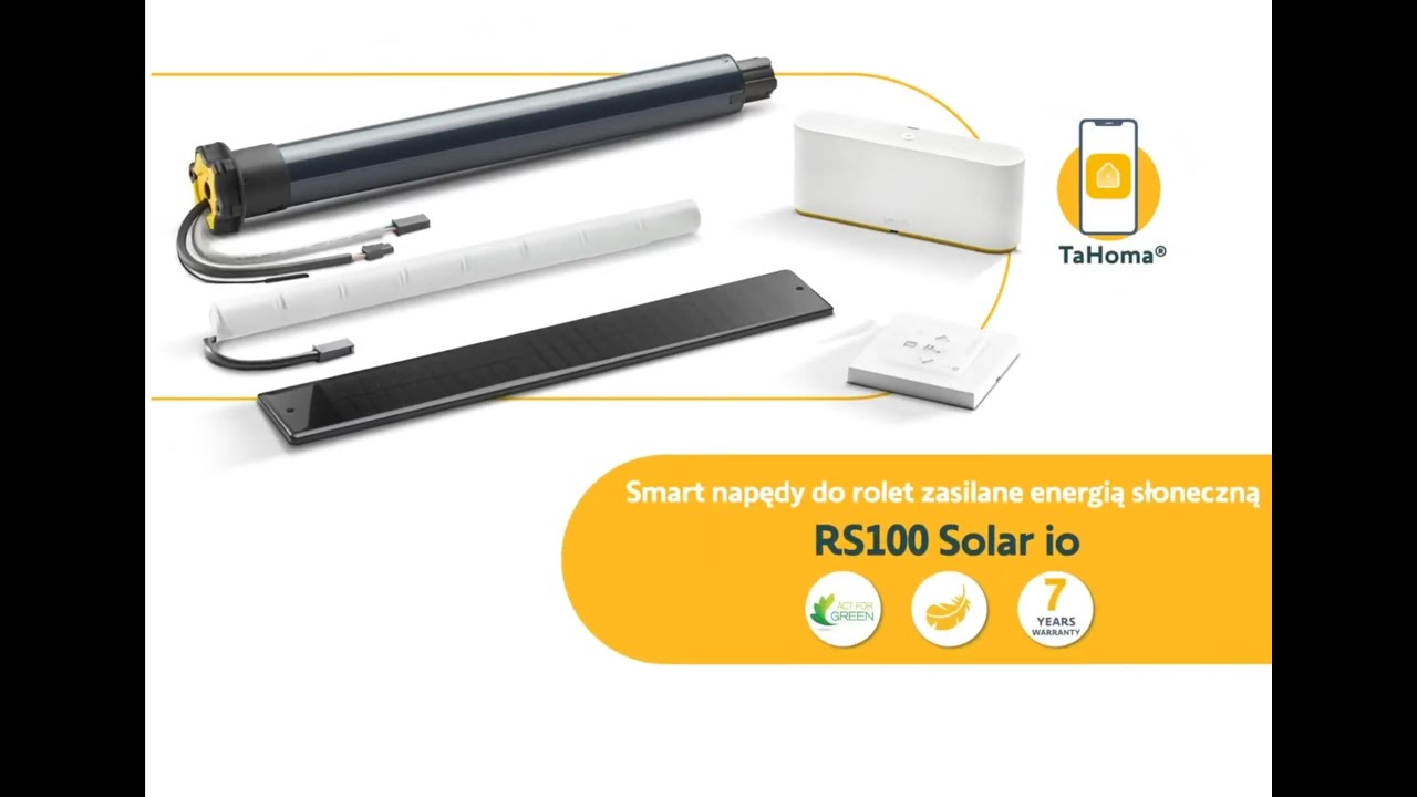 Rolety zewnętrzne z silnikiem solarnym Somfy. Rolety zasilane energią słoneczną