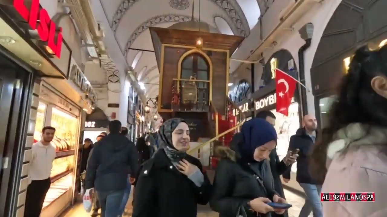Walking through Istanbul (Türkiye) Kapalıçarşı Grand Bazaar 4.01.2025