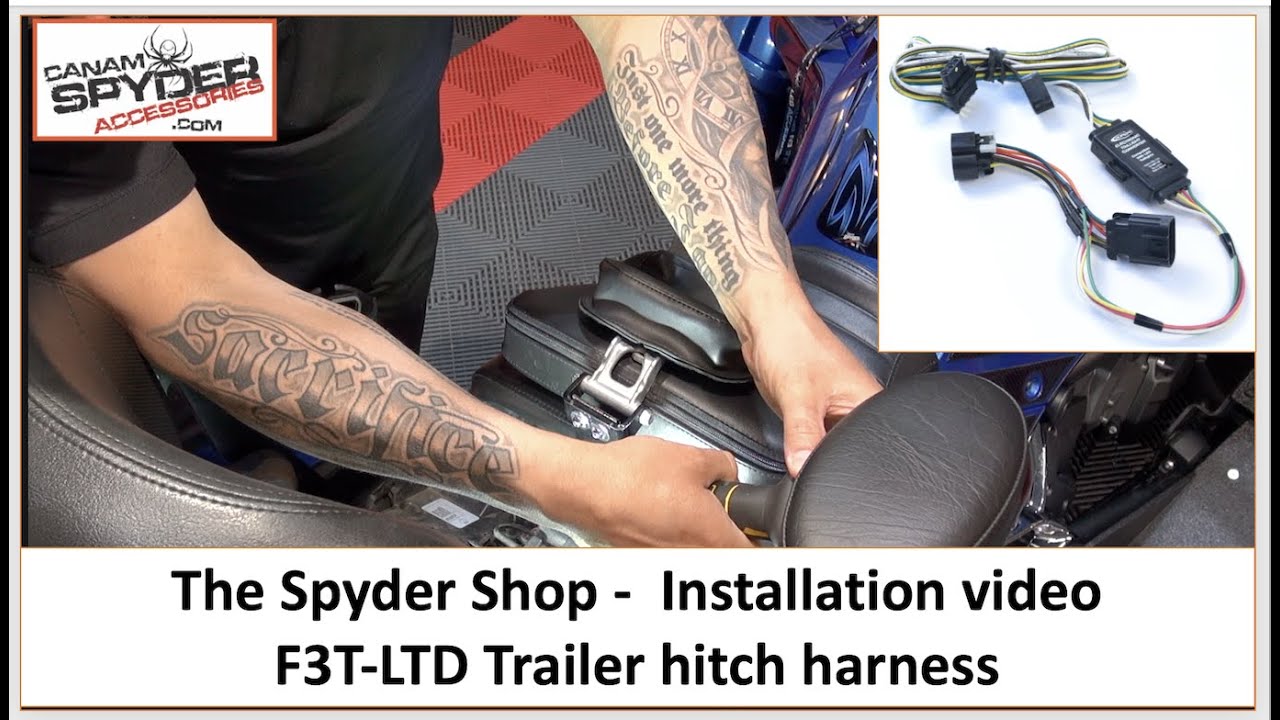 Installation video - F3T/LTD 2018 and up Can Am Spyder trailer hitch harness Plug and Play