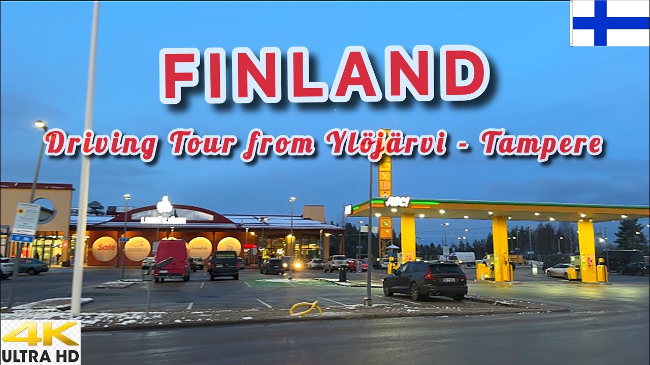 Driving in a Cold Winter in Finland’s Busy Road | 4K Pirkanmaa Driving Tour from Ylöjärvi - Tampere