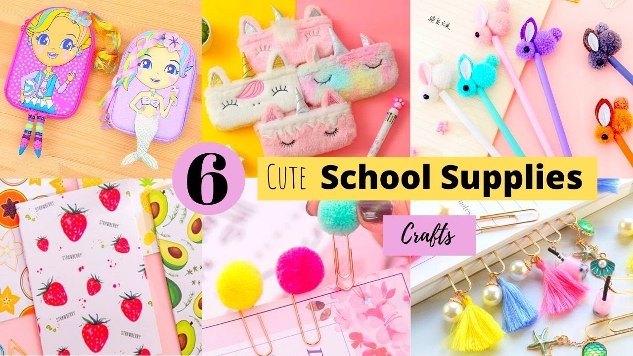 6 Back to School Craft 🌸 Kawaii Paper Stationery DIY