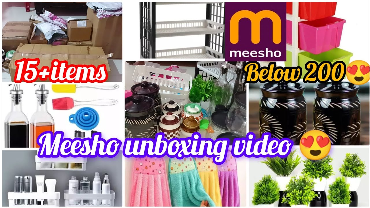 ಕಿಚನ್ ಗಾಗಿ ಇಷ್ಟೆಲ್ಲಾ ಪ್ರಾಡಕ್ಟ್ ತರ್ಸಿದಿನಿ ನೋಡಿ😍||huge meesho unboxing video 📷😊||kitchen decor items🥳