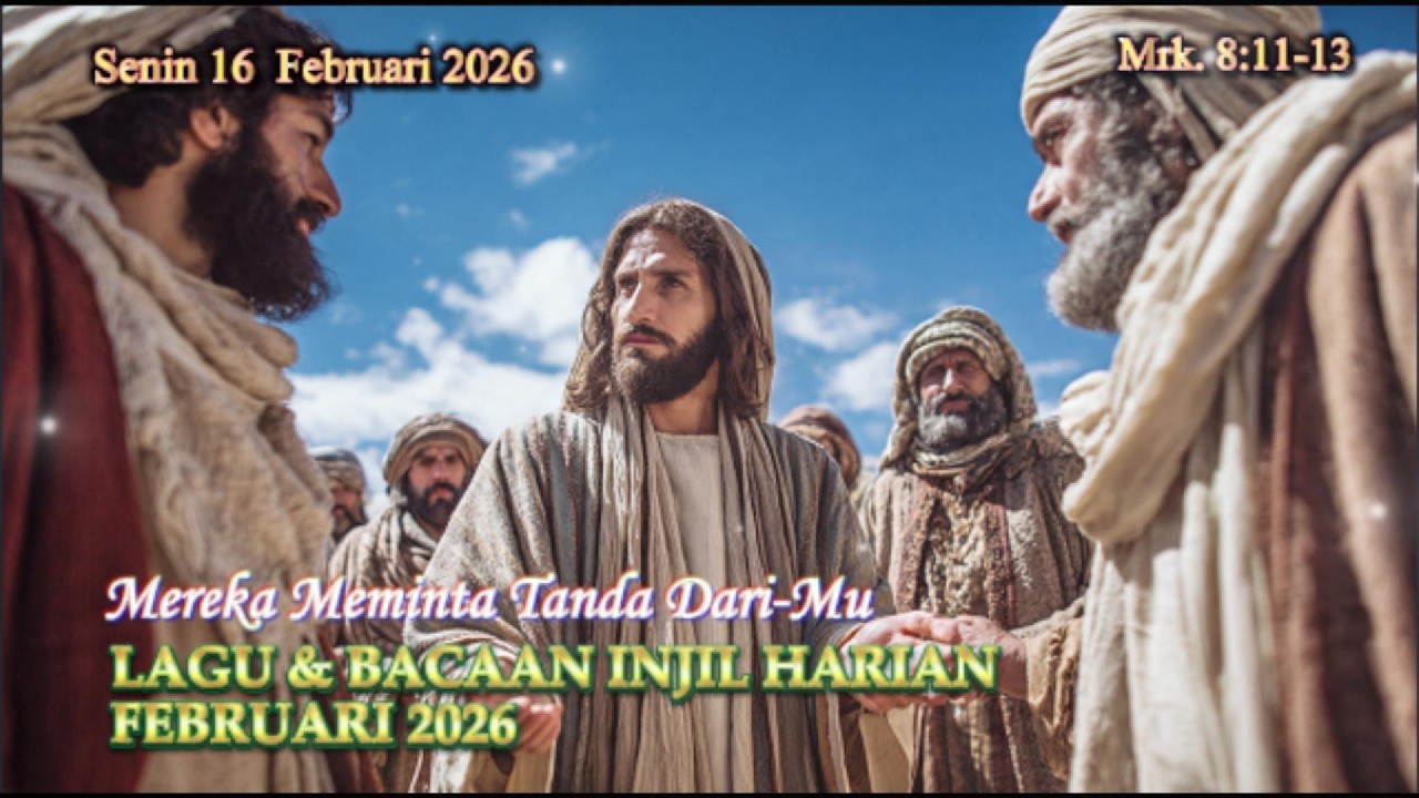 Lagu & Bacaan Injil Harian Katolik I Senin 16.02.26 I✝️Mrk. 8:11-13✝️I Mereka Meminta Tanda Dari-Mu