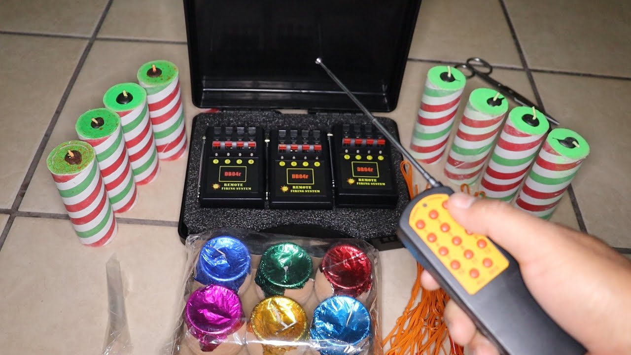 TRONANDO PIROTECNIA CON DETONADOR A DISTANCIA!