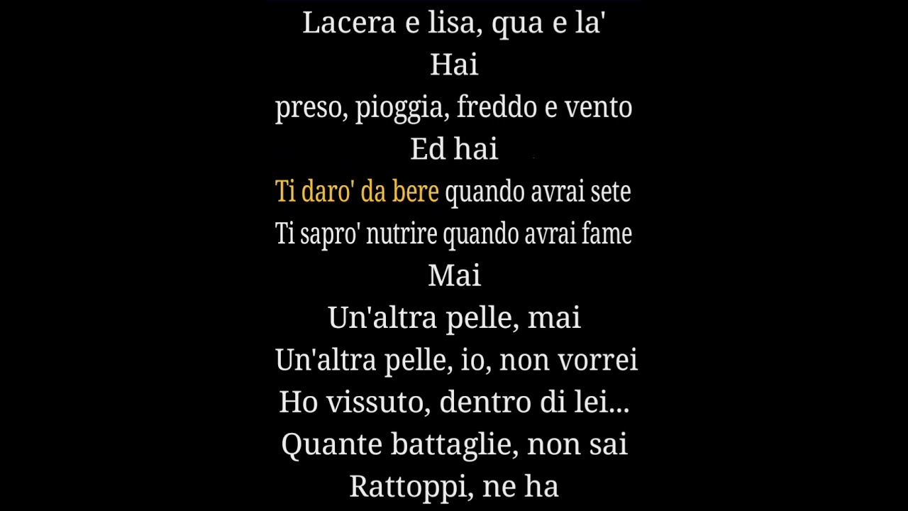 Renato Zero, Pelle. Base Karaoke.