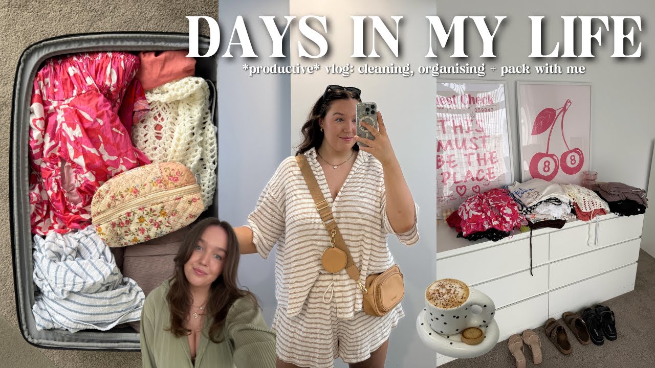 *productive* few days in my life 💌 cleaning, organising, running errands, pack + prep for Bali ✈️🌺