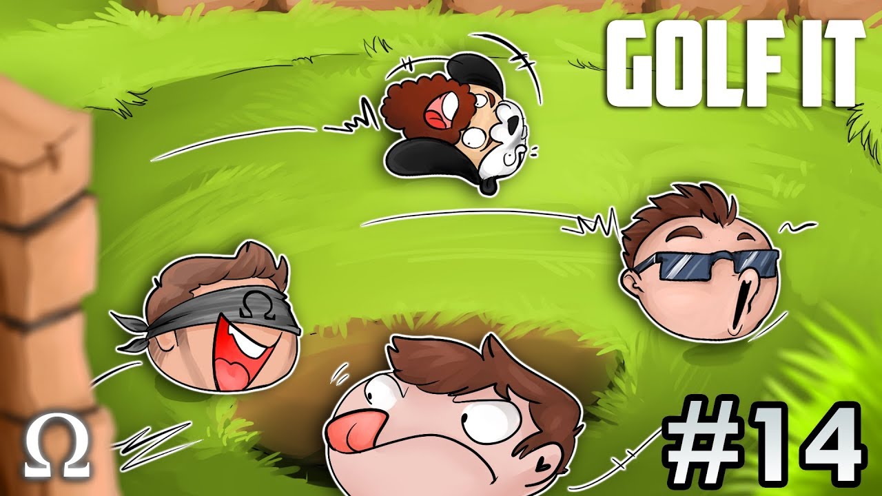 FALLING INTO THE DEEPEST HOLE! | Golf It Funny Moments #14 Ft. Jiggly, Scotty, Moo