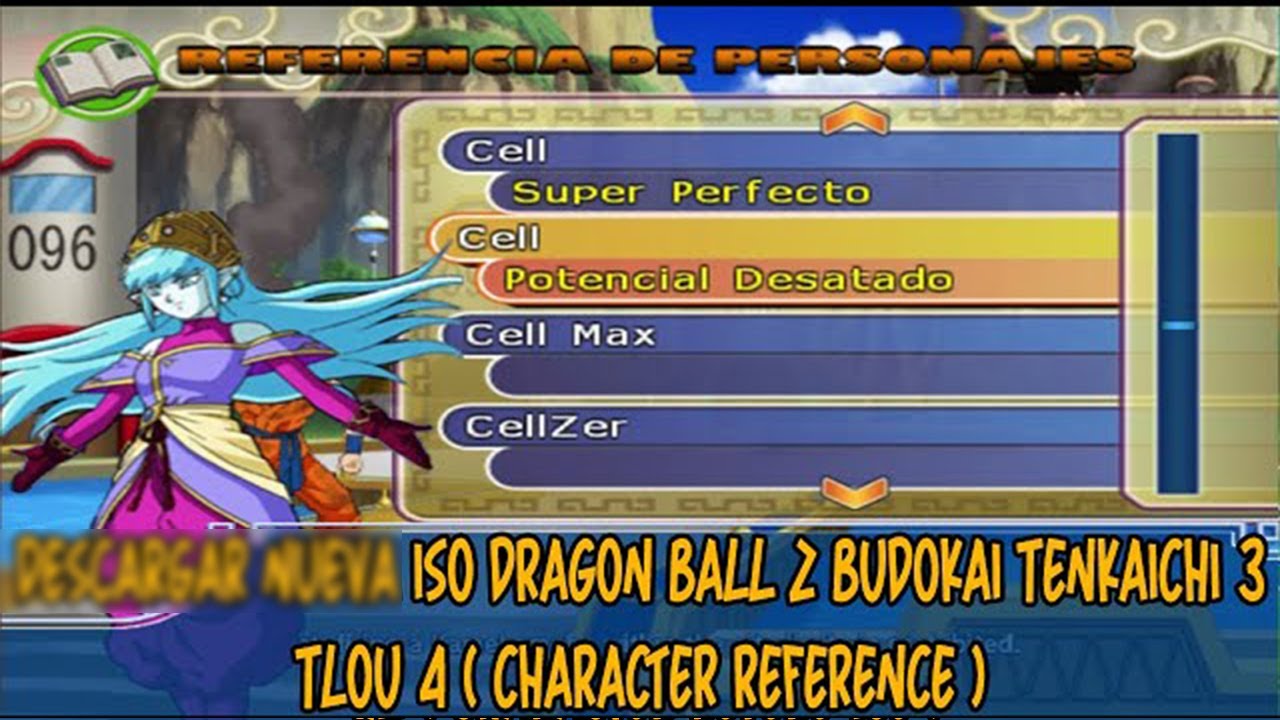 ISO 2023 DRAGON BALL Z BUDOKAI TENKAICHI 3 TLOU 4 ( CHARACTER REFERENCE )