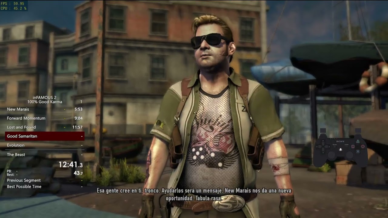 Infamous 2 100% Good Karma Speedrun in 5:15:08 (Emulator)