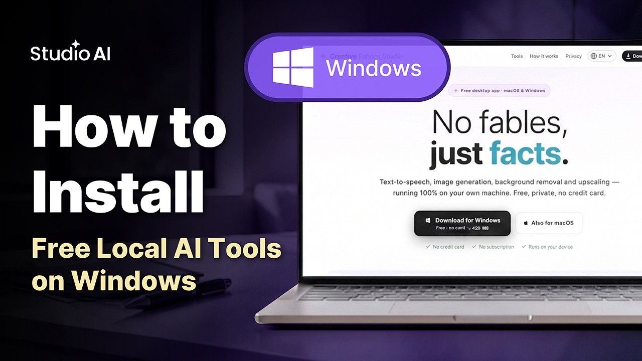 Как установить приложение Studio Desktop на Windows (бесплатные локальные ИИ-инструменты)