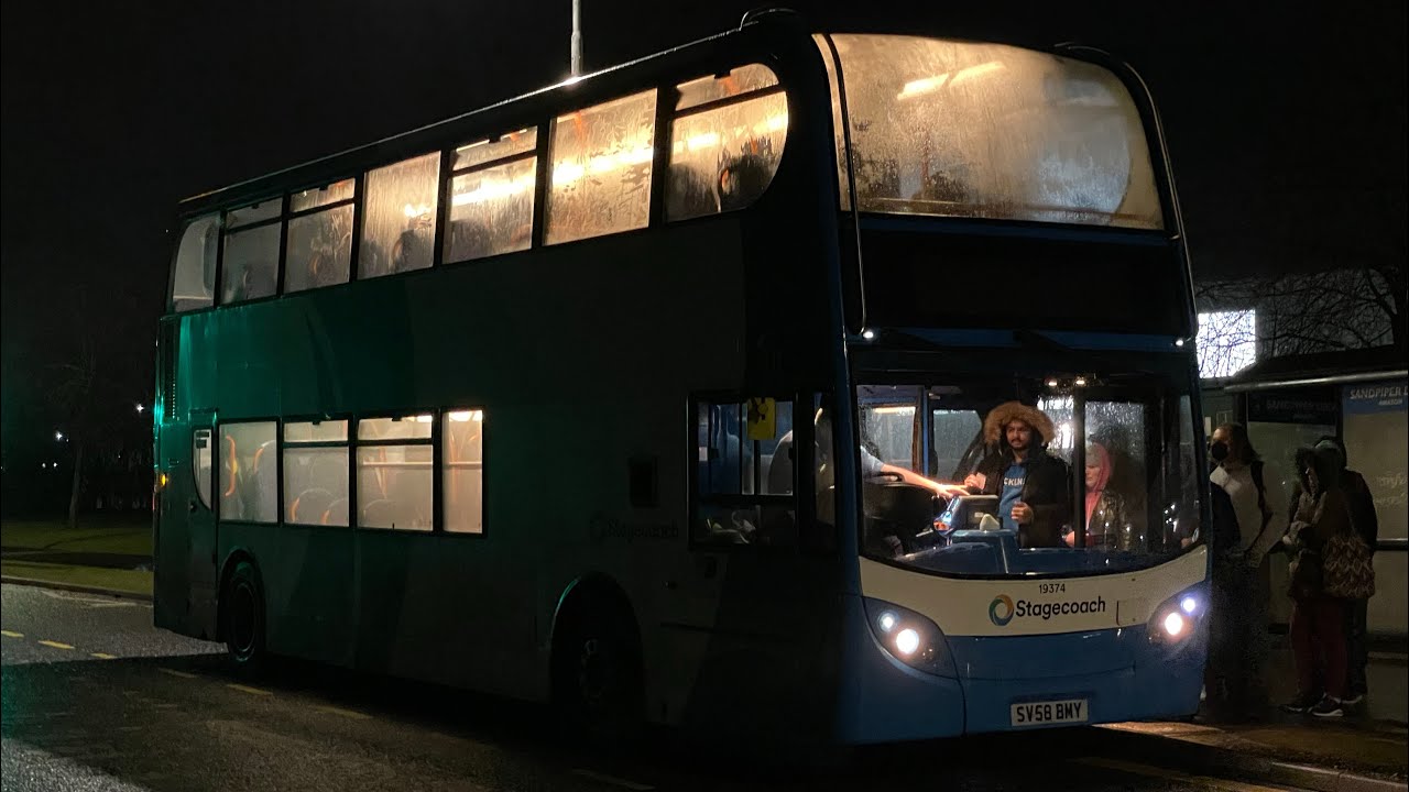 *Sluggish Kickdown* Stagecoach in fife Enviro 400 Trident 19374 (SV58 BMY) Service:AZ1