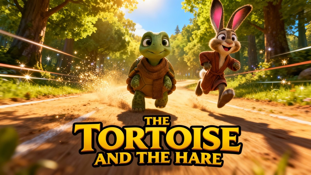 The Tortoise and the Hare – A Heartwarming Animated Fairytale for Kids | Full Story in English 🐢✨