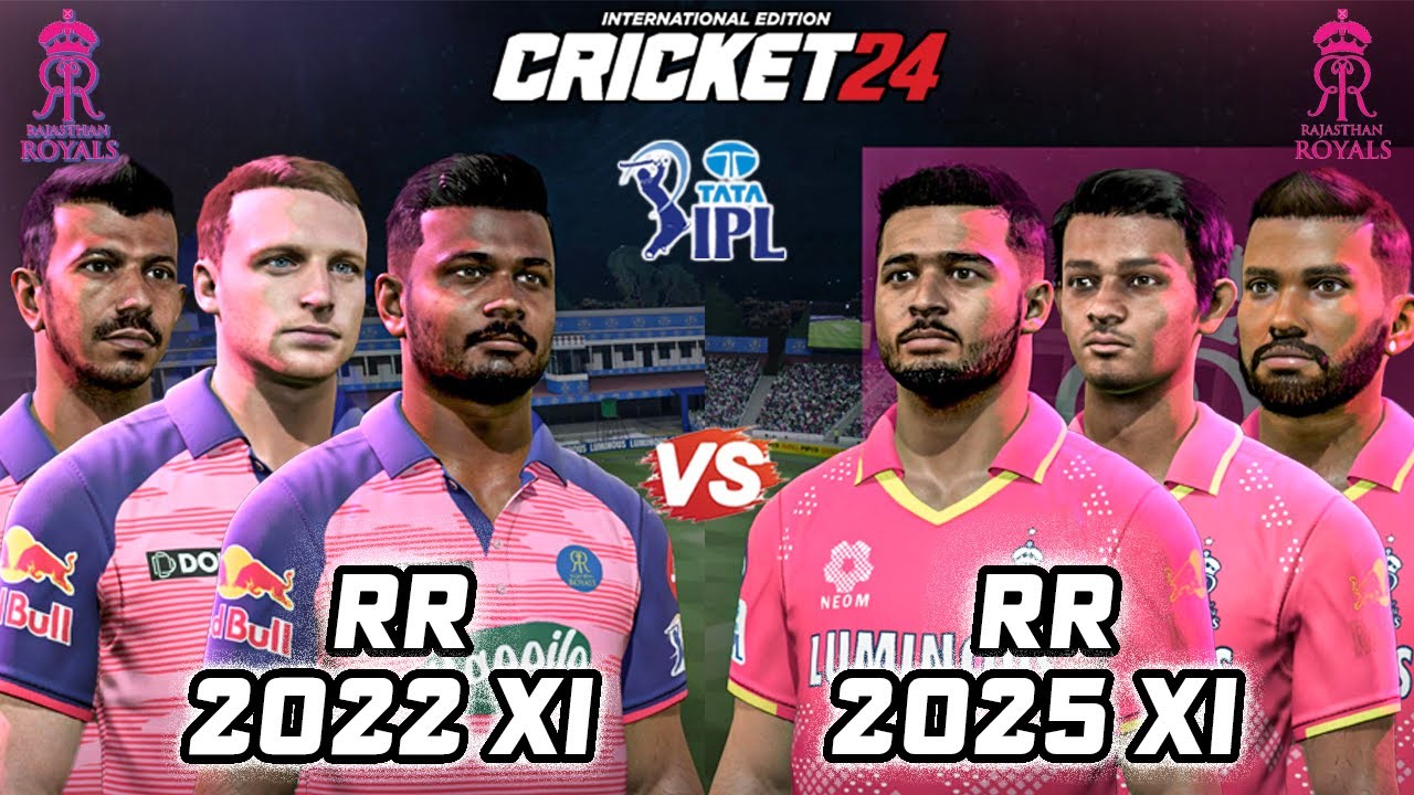 RR 2022 vs RR 2025 - Thrilling Match at Jaipur🩷🔥in Cricket 24