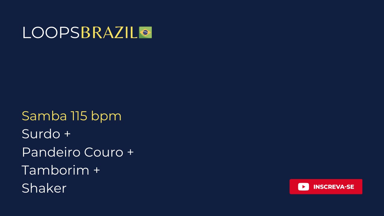 Samba 115 bpm - Surdo + Pandeiro Couro + Tamborim + Shaker