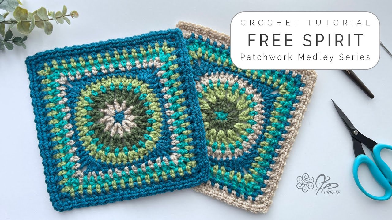 Free Spirit Crochet Square for the Patchwork Medley Blanket Series