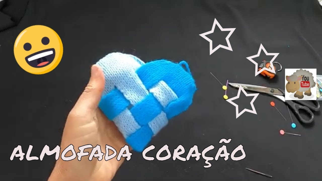 Como fazer um coração em xadrez em máquina de tricô