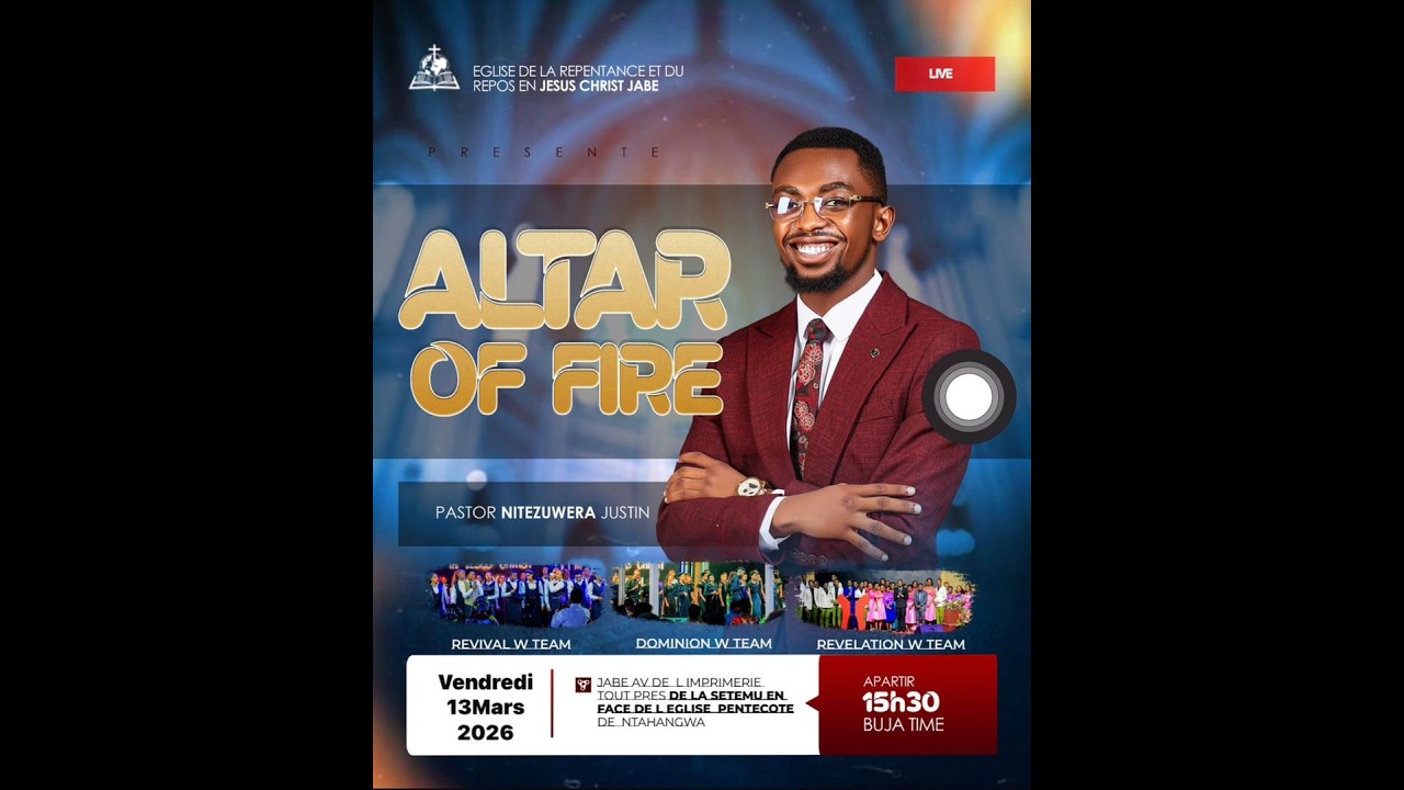 🔴 LIVE SERVICE FRIYDAY 13/03/026//REPENTANCE AND REST IN JESUS HCRIST CHURCH//THEME: ALTAR OF FIRE