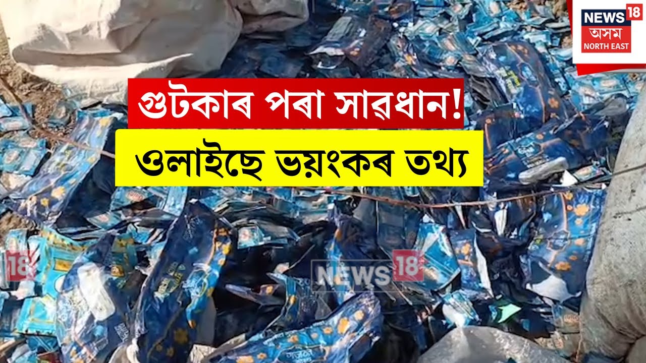 Rupahihat News। বিষাক্ত কেমিকেল, ৰং ব্যৱহাৰেৰে প্ৰস্তুত গুটকা,পাণ-মচলা। N18V