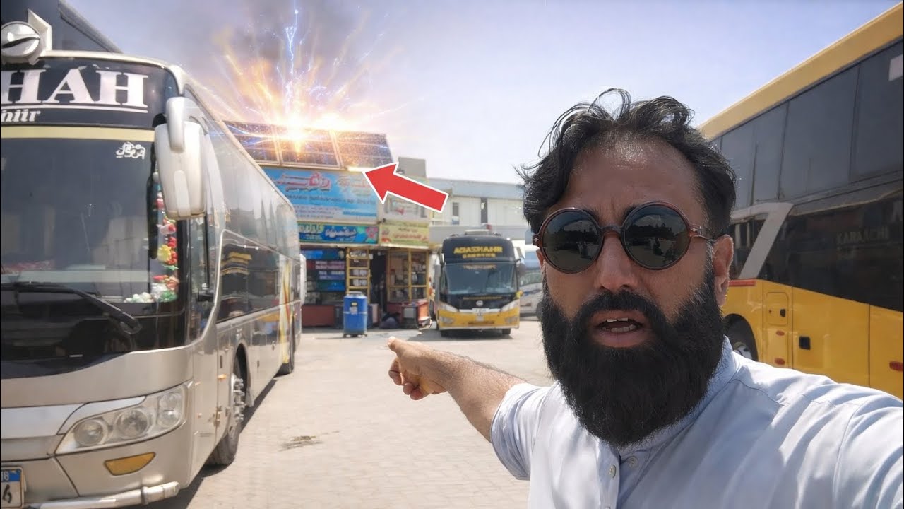 Karachi Bus Terminal Vlog | Luxury Buses & Solar System at Bus Stand#karachi 