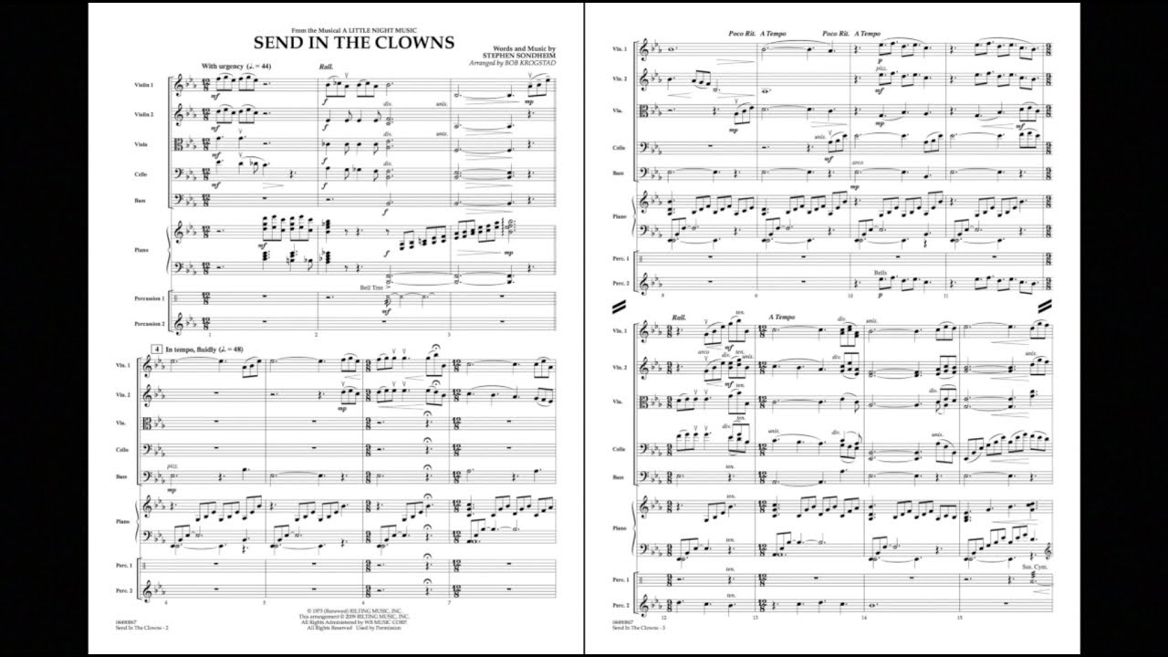 Send in the Clowns by Stephen Sondheim/arr. Bob Krogstad