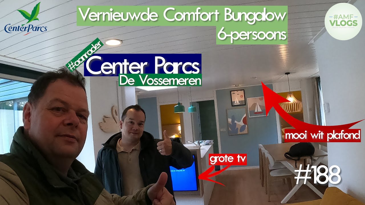 VERNIEUWDE MOOIE COMFORT 6 PERSOONS COTTAGE nummer 713  |CENTER PARCS DE VOSSEMEREN |VLOG188
