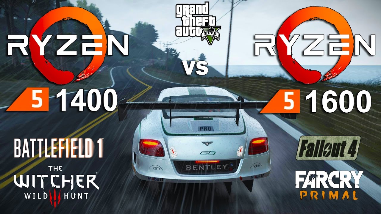 Ryzen 5 1400 vs Ryzen 5 1600 Test in 6 Games (GTX 1060)