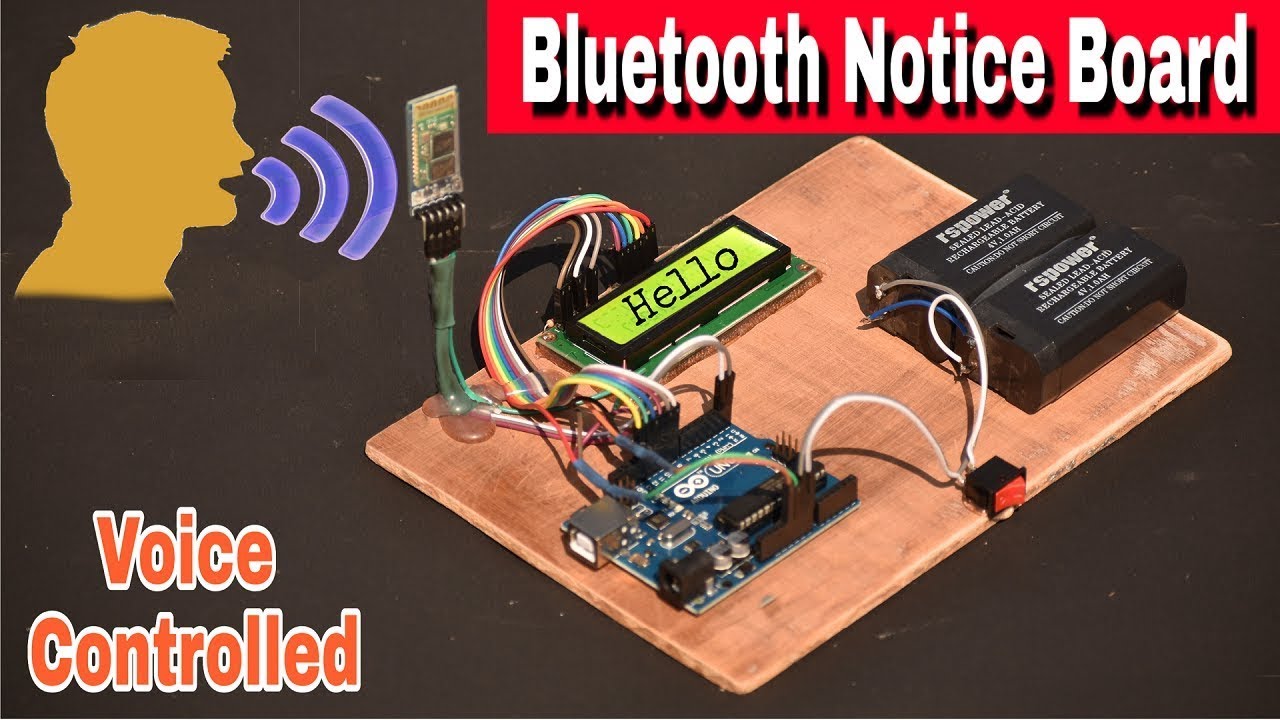 Bluetooth Controlled Notice Board-Voice Controlled Wireless Notice Board Using Arduino