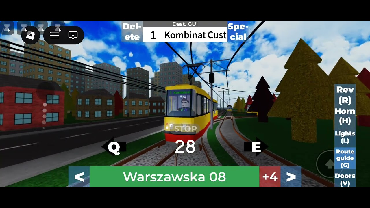(Roblox) Nid's Buses & Trams. Map Pobarowo line 1 Konstal 112N. Part 1