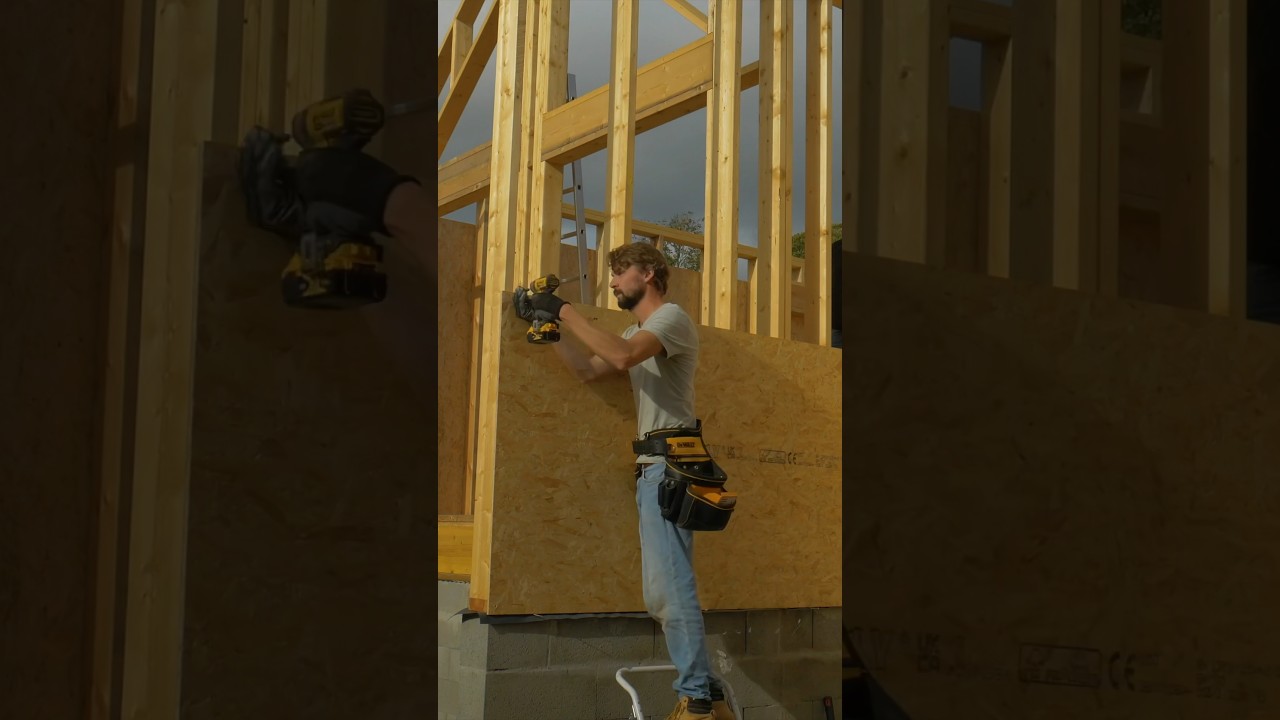 Enfin la fin du contreventement de la maison 🏡 RECAP.59 #autoconstruction #ossaturebois