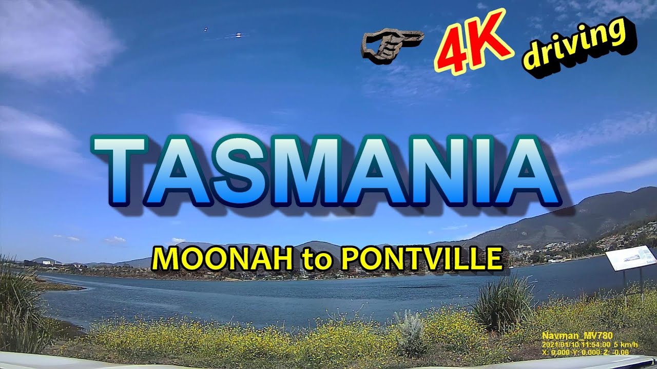 Hobart Tasmania Australia. 4K drive from MOONAH to PONTVILLE (Australia)