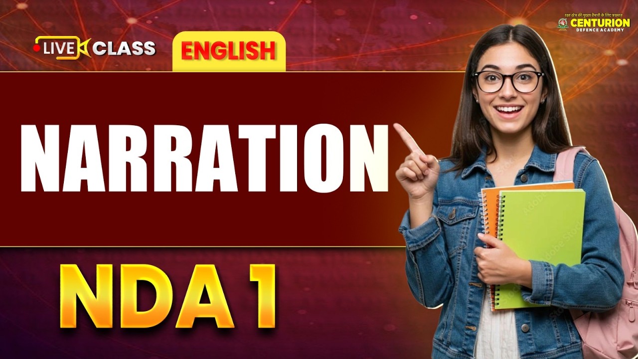 Narration Concepts Clear in 1 Hour | NDA 1 2026 English | Narration Rapid Revision