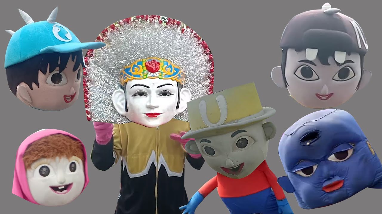 1 jam wrong head badut boboiboy ondel ondel upin ipin