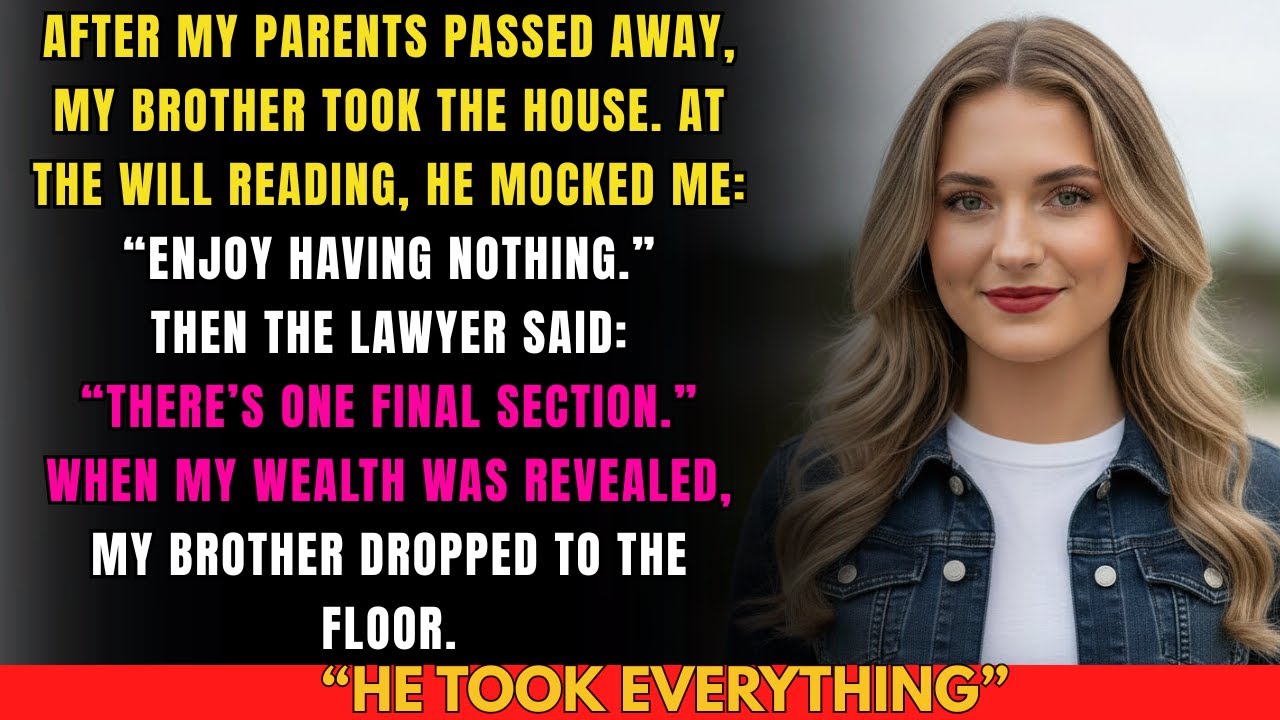 After My Parents Died, My Brother Threw Me Out—Then the Lawyer Read the Will