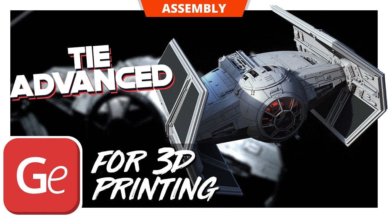 TIE Advanced 3D Printing Model | Assembly by Gambody