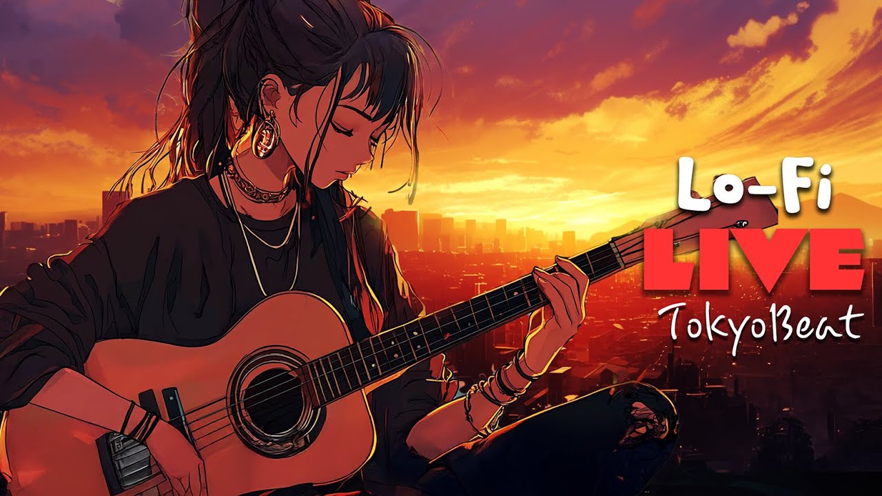 [Lo-Fi Live] Evening Guitar Vibes 🎸  | Relax, Focus, Chill