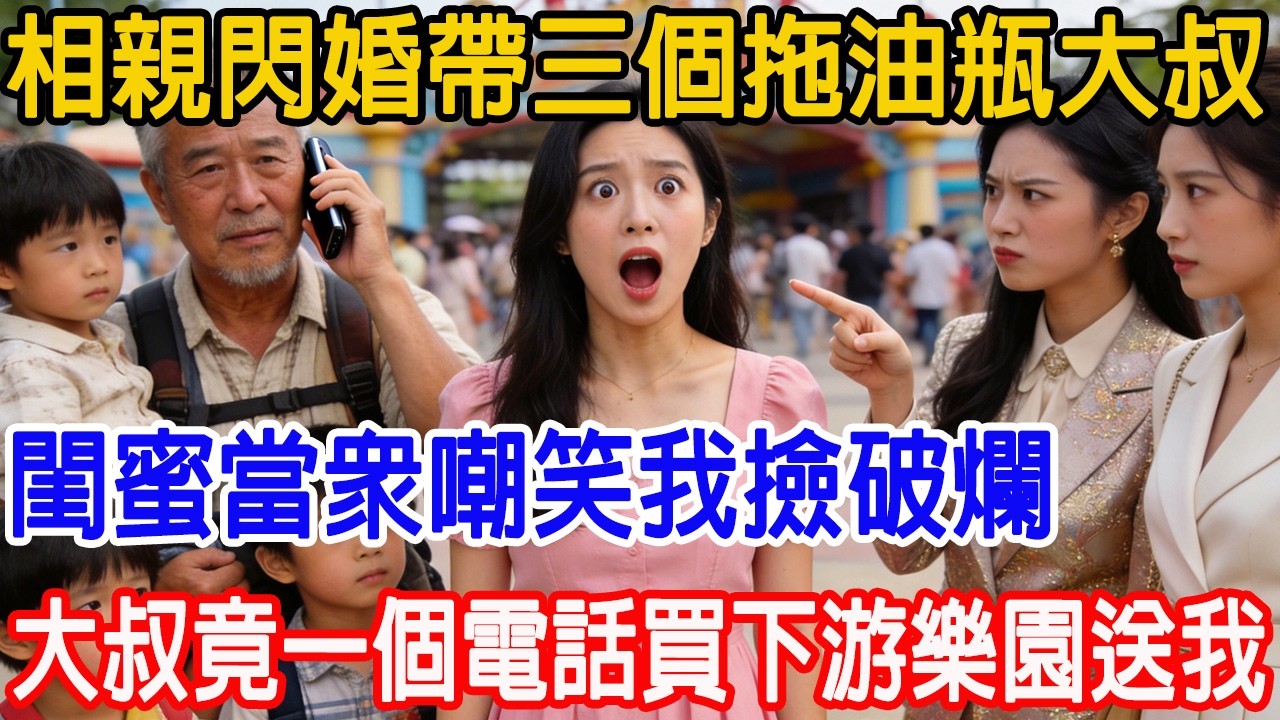 【一口氣看完】相親遇到帶著三個拖油瓶的窮大叔，綠茶閨蜜當眾嘲笑我撿破爛。我卻轉頭給孩子們買了新棉衣，大叔紅了眼眶，一個電話買下整座遊樂園送我！#情感故事 #故事頻道 #故事樹洞 #原創