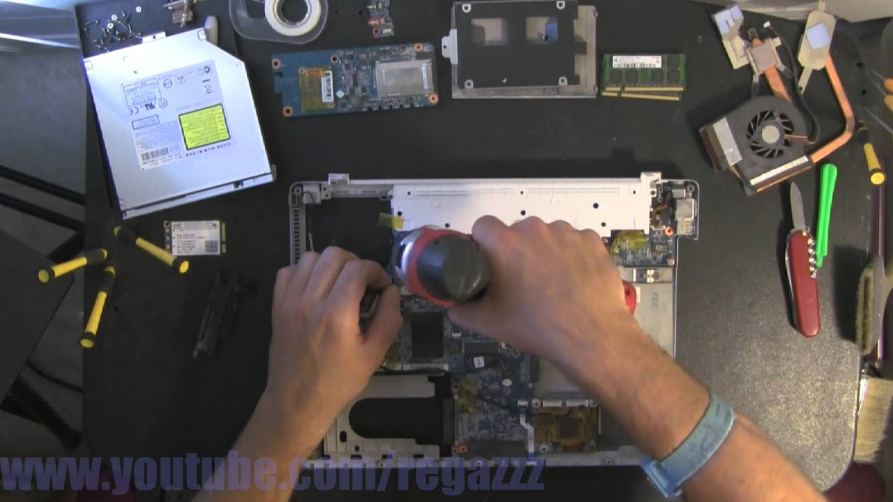 SONY VGN-CR220E take apart, disassembly, how-to video (nothing left) HD
