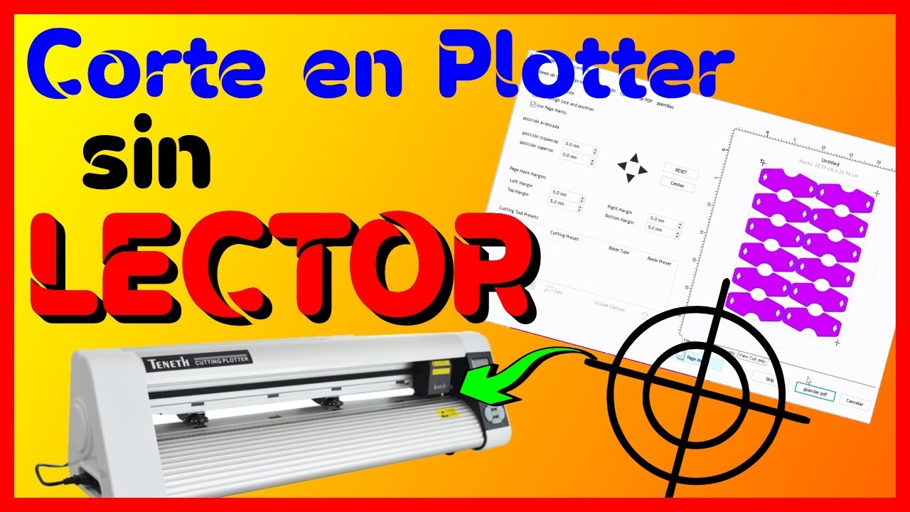 Cortar a REGISTRO en Plotter Teneth SIN LECTOR óptico | Etiquetas exhibidores en papel fotográfico