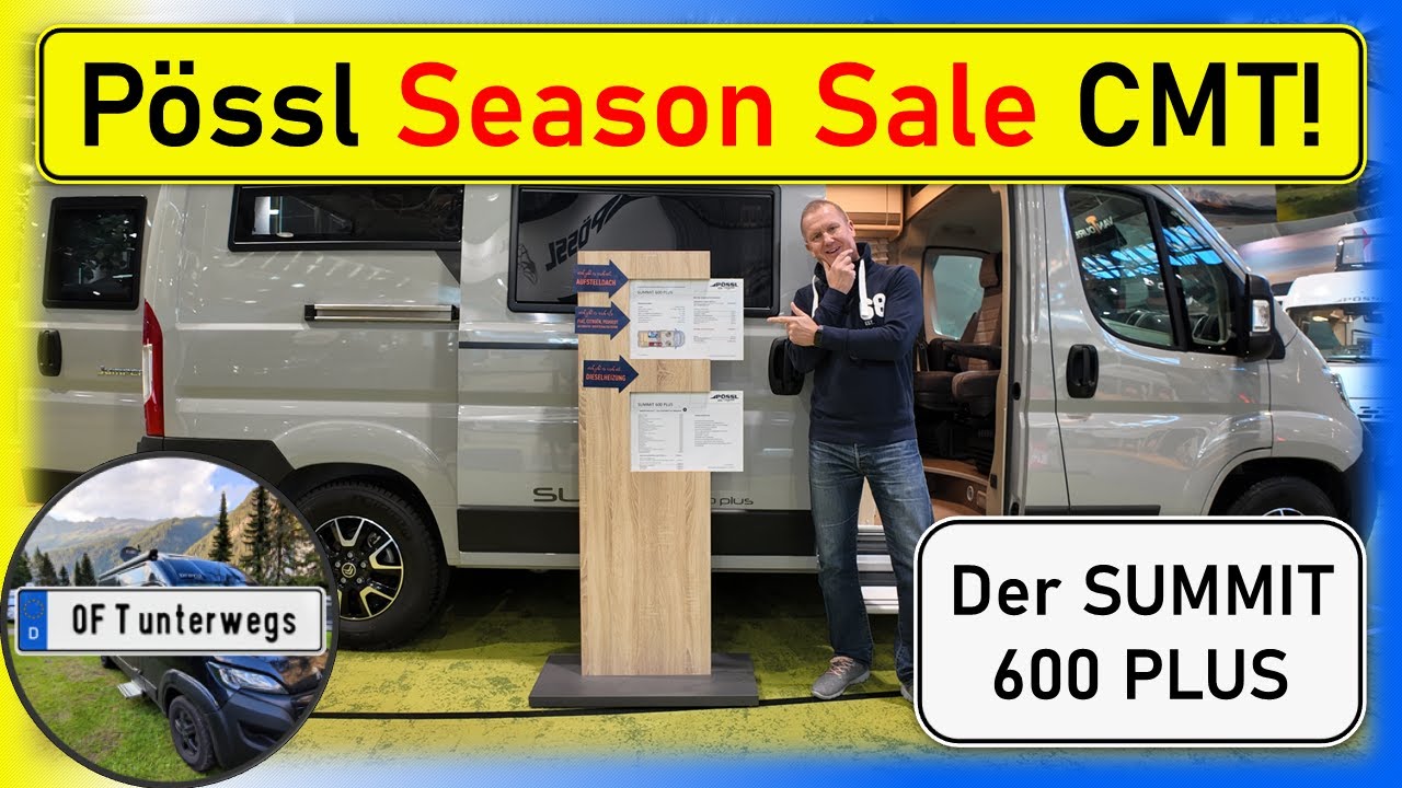 Pössl Season Sale-Aktion auf der CMT Messe 2025: Der Kastenwagen Summit Plus 600