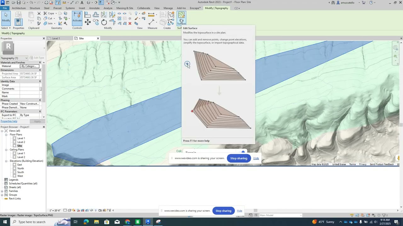 Revit Terrain - Google Maps to TopoSurface