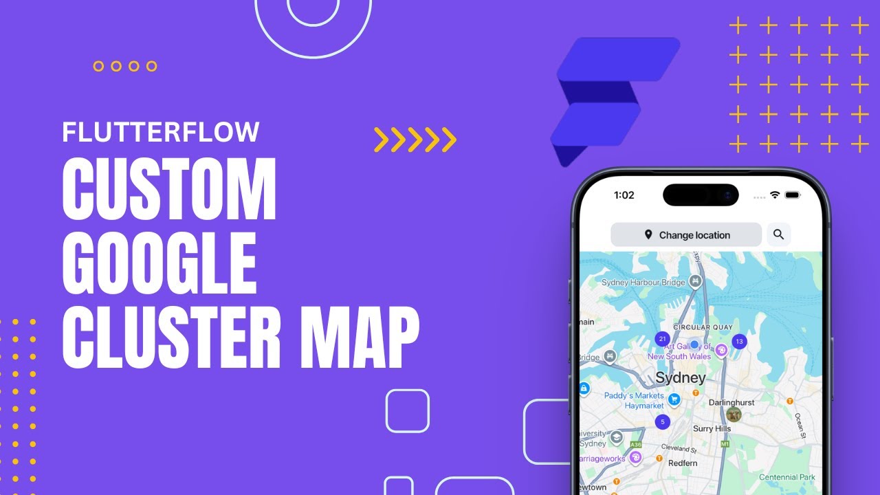 Создайте собственный кластер Google Maps во FlutterFlow.