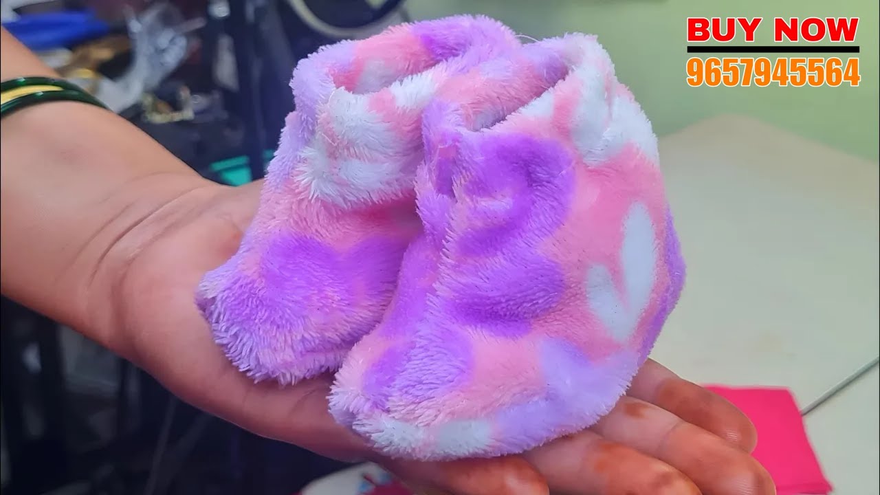 baby socks cutting and stitching  |  baby boots  |