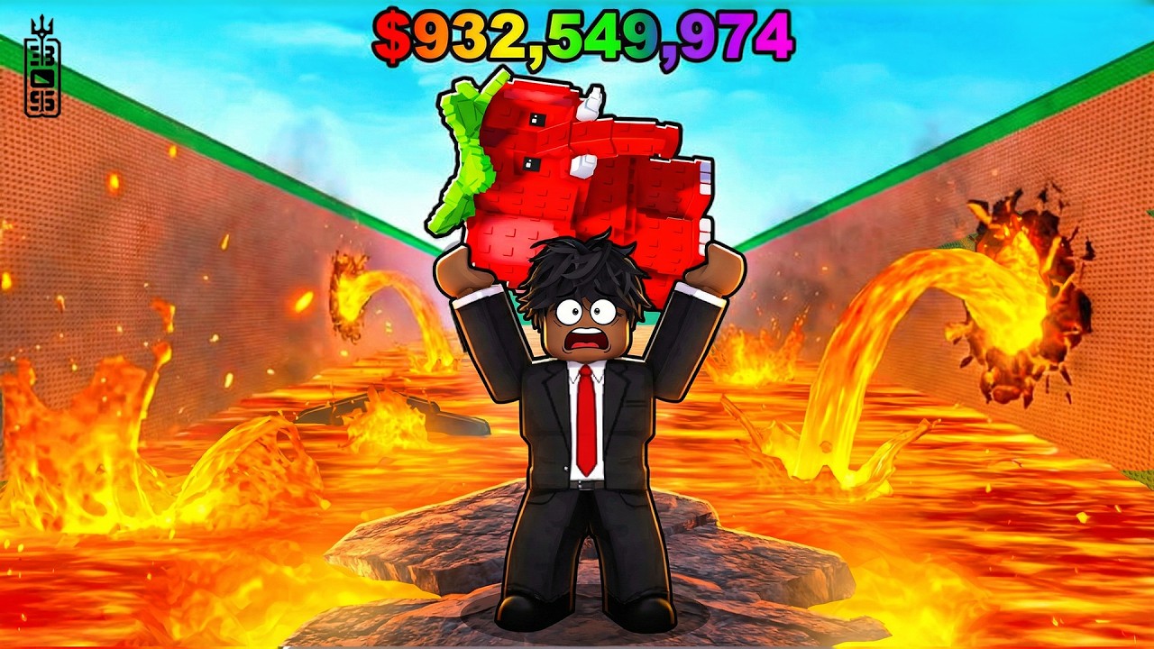 الهروب من اللافا جيت اندر البيتات 😎 🌋  -  Roblox Survive Lava for Brainrots